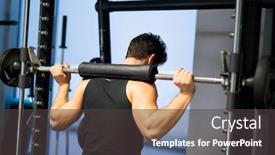  Presentation with cage - Colorful theme enhanced with bodybuilder-doing-squats-using backdrop and a dark gray colored foreground