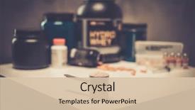  Presentation with nutrition supplements - Audience pleasing slide deck consisting of bodybuilding nutrition supplements and chemistry backdrop and a lemonade colored foreground