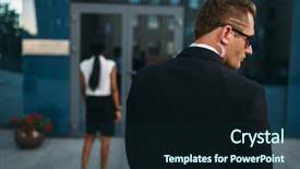  Presentation with security guard - Theme consisting of bodyguard - personal guard in sunglasses background and a wine colored foreground