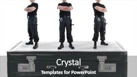  Presentation with food safety and security - PPT layouts featuring blooming narcissus flowers on blue wall background background and a seafoam green colored foreground