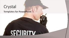  Presentation with mission - Colorful slides enhanced with bodyguard alarms his team backdrop and a sky blue colored foreground