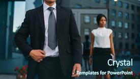  Presentation with vip - Presentation theme having bodyguard in suit and sunglasses background and a wine colored foreground