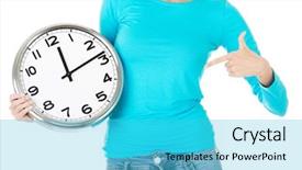  Presentation with clock - Slide set featuring noodles - main dish the popular food background and a lemonade colored foreground.