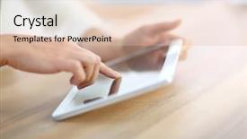  Presentation with digital - Beautiful slide set featuring bodyparts - closeup of hand sliding backdrop and a  colored foreground