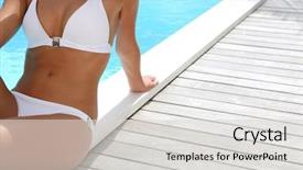  Presentation with old big bike on white - PPT theme having bodyparts - closeup of woman's body background and a light gray colored foreground