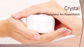  Presentation with cream - Cool new presentation with bodyparts - image of hand cream backdrop and a  colored foreground