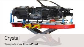  Presentation with body - Cool new presentation design with bodyshop - car's body on a stocks backdrop and a light gray colored foreground