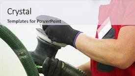  Presentation with working - Amazing slide set having bodyshop - image of working painter backdrop and a  colored foreground