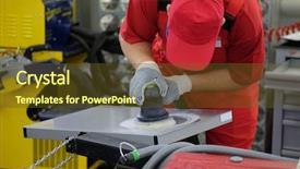  Presentation with power of attitude image - PPT layouts consisting of bodyshop - image of working painter background and a tawny brown colored foreground