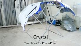  Presentation with body - Amazing presentation having bodyshop - interior of a body shop backdrop and a light gray colored foreground