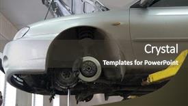  Presentation with repair - Beautiful PPT layouts featuring bodyshop - interior of a car repair backdrop and a  colored foreground