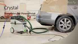  Presentation with machine shop - Cool new presentation with bodyshop - sanding machine in the body backdrop and a soft green colored foreground