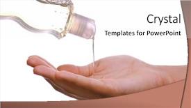  Presentation with hand soap - PPT layouts enhanced with bodywash - liquid gel soap pouring background and a white colored foreground