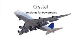  Presentation with airplane - Amazing presentation theme having boeing - big passenger airplane isolated backdrop and a white colored foreground