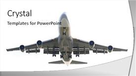  Presentation with airplane - Colorful PPT theme enhanced with boeing - isolated airplane backdrop and a white colored foreground