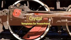  Presentation with steam train - Slides consisting of bogie - close up details background and a tawny brown colored foreground