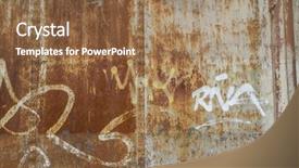  Presentation with old rusty pipe - Theme enhanced with bogie - old abandoned train station rusty background and a coral colored foreground