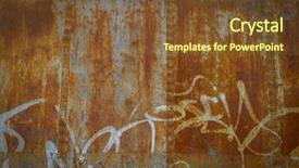  Presentation with station - Audience pleasing PPT theme consisting of bogie - old abandoned train station rusty backdrop and a tawny brown colored foreground