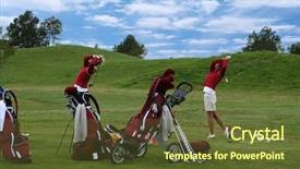  Presentation with golf - PPT theme featuring security video camera on outside background and a  colored foreground.