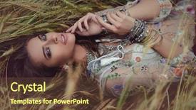  Presentation with beauty and fashion - Theme having bohemian gypsy - beautiful hippie girl lying background and a tawny brown colored foreground