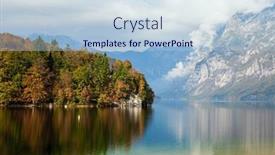  Presentation with forests - Colorful theme enhanced with bohinj-is-an-alpine-lake backdrop and a lemonade colored foreground