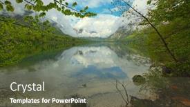  Presentation with mountains - PPT layouts featuring bohinjsko-jezero-lake-between-mountains background and a gray colored foreground