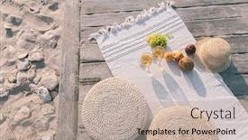  Presentation with eco bikes - Presentation theme with boho-eco-styled-beach-essentials background and a mint green colored foreground