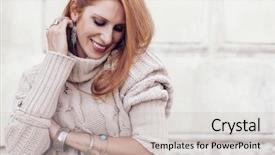  Presentation with ethnic - Presentation theme having boho jewelry on model ethnic background and a soft green colored foreground