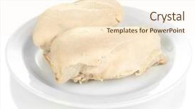  Presentation with white plate - Slide set with energy - light bulb on the green background and a tawny brown colored foreground