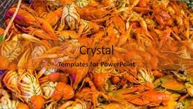  Presentation with crabs - Slides featuring boiled crawfish and crabs background and a  colored foreground