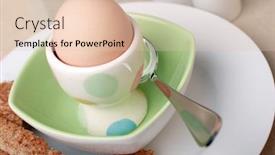  Presentation with fresh toast sandwiches egg - PPT theme consisting of  background and a  colored foreground