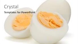  Presentation with shell - Slide deck featuring boiled-egg-without-shell-isolated background and a white colored foreground