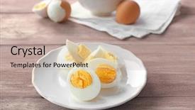  Presentation with nutrition assessment - Presentation theme featuring boiled eggs on plate nutrition background and a  colored foreground