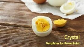  Presentation with nutrition et infertilite - Slide deck with boiled eggs on table nutrition background and a  colored foreground