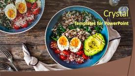  Presentation with avocado - Slides consisting of boiled-eggs-with-avocado-boiled background and a  colored foreground