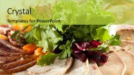  Presentation with roll - Slide set with boiled pork and beef tongue background and a  colored foreground