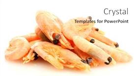  Presentation with shrimps - Beautiful slide deck featuring boiled-shrimps-isolated-on-white backdrop and a white colored foreground