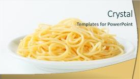  Presentation with spaghetti - Cool new presentation with boiled spaghetti backdrop and a sky blue colored foreground