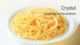  Presentation with spaghetti - Slide set featuring boiled spaghetti background and a blonde colored foreground