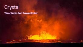  Presentation with lava - Beautiful theme featuring boiling-erupting-lava backdrop and a wine colored foreground