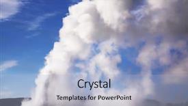  Presentation with faithful - Presentation theme enhanced with boiling geothermal geyser in yellowstone background and a light blue colored foreground