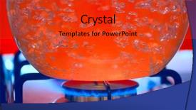  Presentation with liquid - PPT layouts featuring boiling liquid background and a red colored foreground