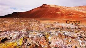  Presentation with geothermal - Slide deck having boiling-mud-pools background and a red colored foreground