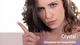  Presentation with crime scene finger print investigation - Cool new presentation theme with boiling point - woman shaking finger backdrop and a coral colored foreground