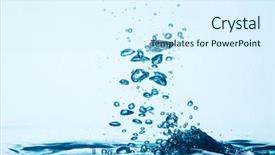  Presentation with underwater - PPT theme having image of bubbles underwater background and a sky blue colored foreground