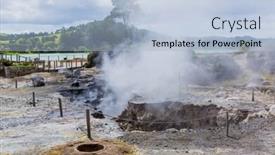  Presentation with steam - PPT layouts consisting of boiling-water-and-hot-steam background and a light blue colored foreground