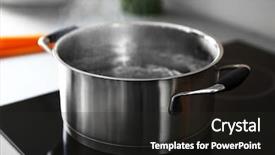  Presentation with electric - PPT layouts enhanced with boiling water in pan background and a dark gray colored foreground