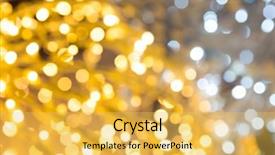  Presentation with gold bokeh - Theme enhanced with bokeh defocused gold abstract christmas background and a yellow colored foreground