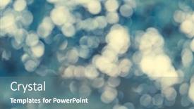  Presentation with abstract spring green - Slide set featuring bokeh-from-blur-green-leaf background and a ocean colored foreground