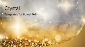  Presentation with christmas lights - Presentation having bokeh glitter with blinking stars background and a light gray colored foreground